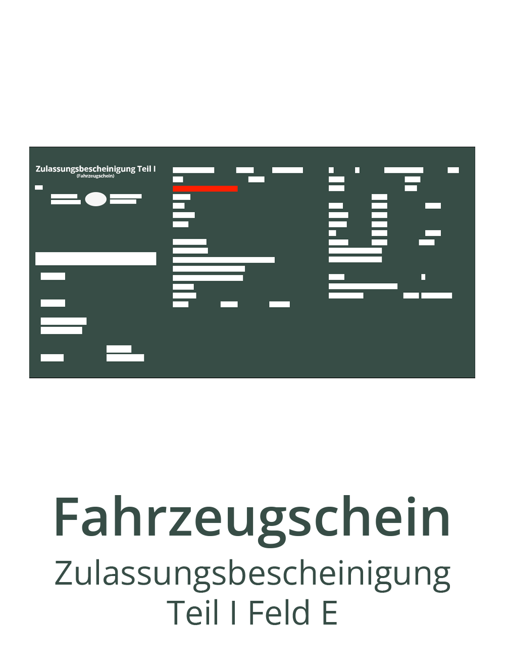 Fahrzeugschein Icon mit Schrift